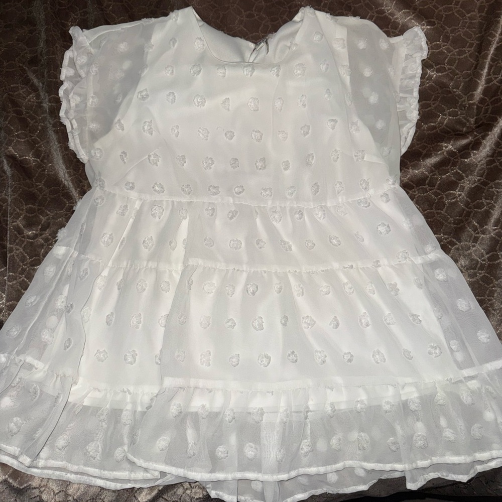 White Ruffled shirt
